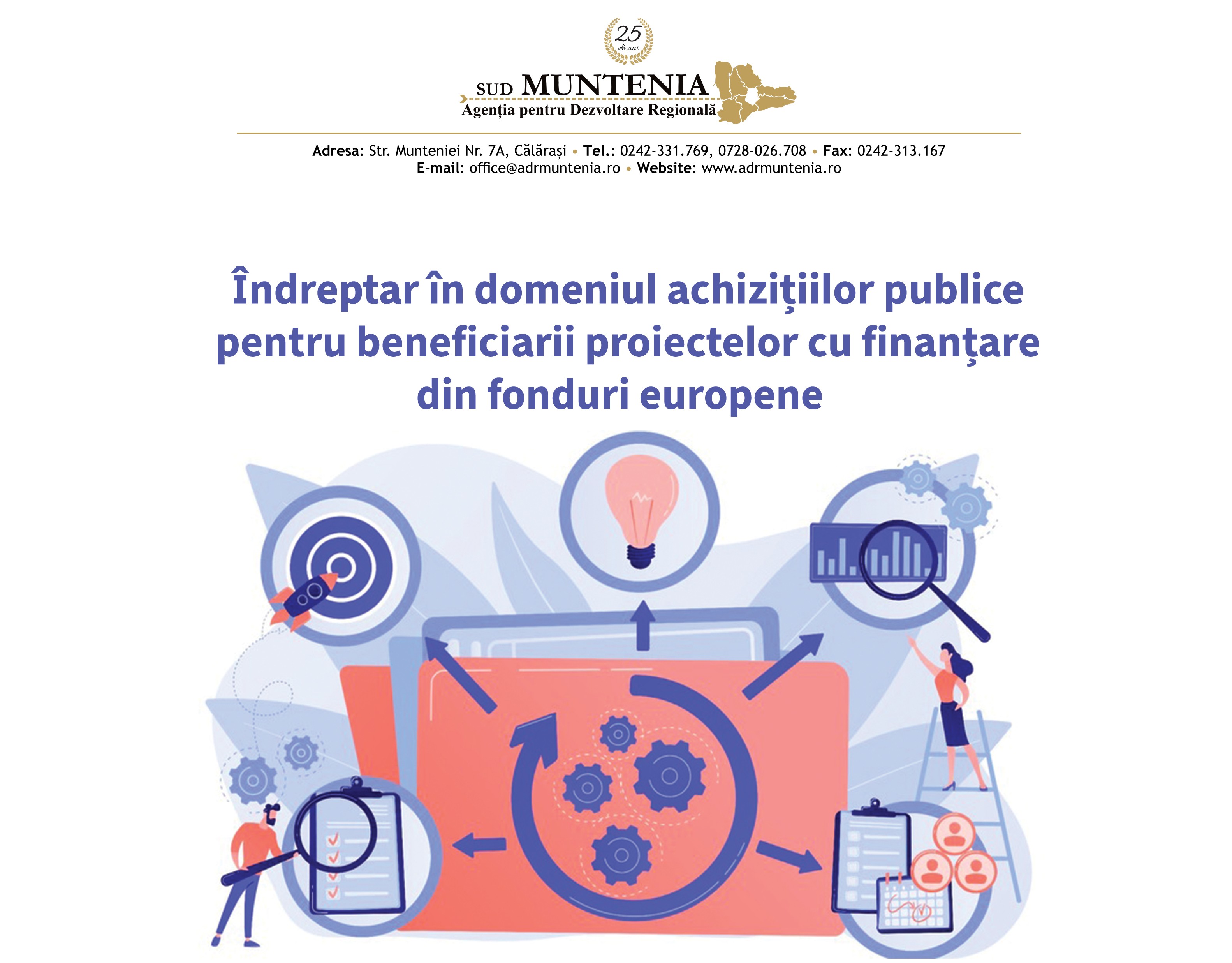 Îndreptar în domeniul achizițiilor publice, elaborat de ADR Sud-Muntenia