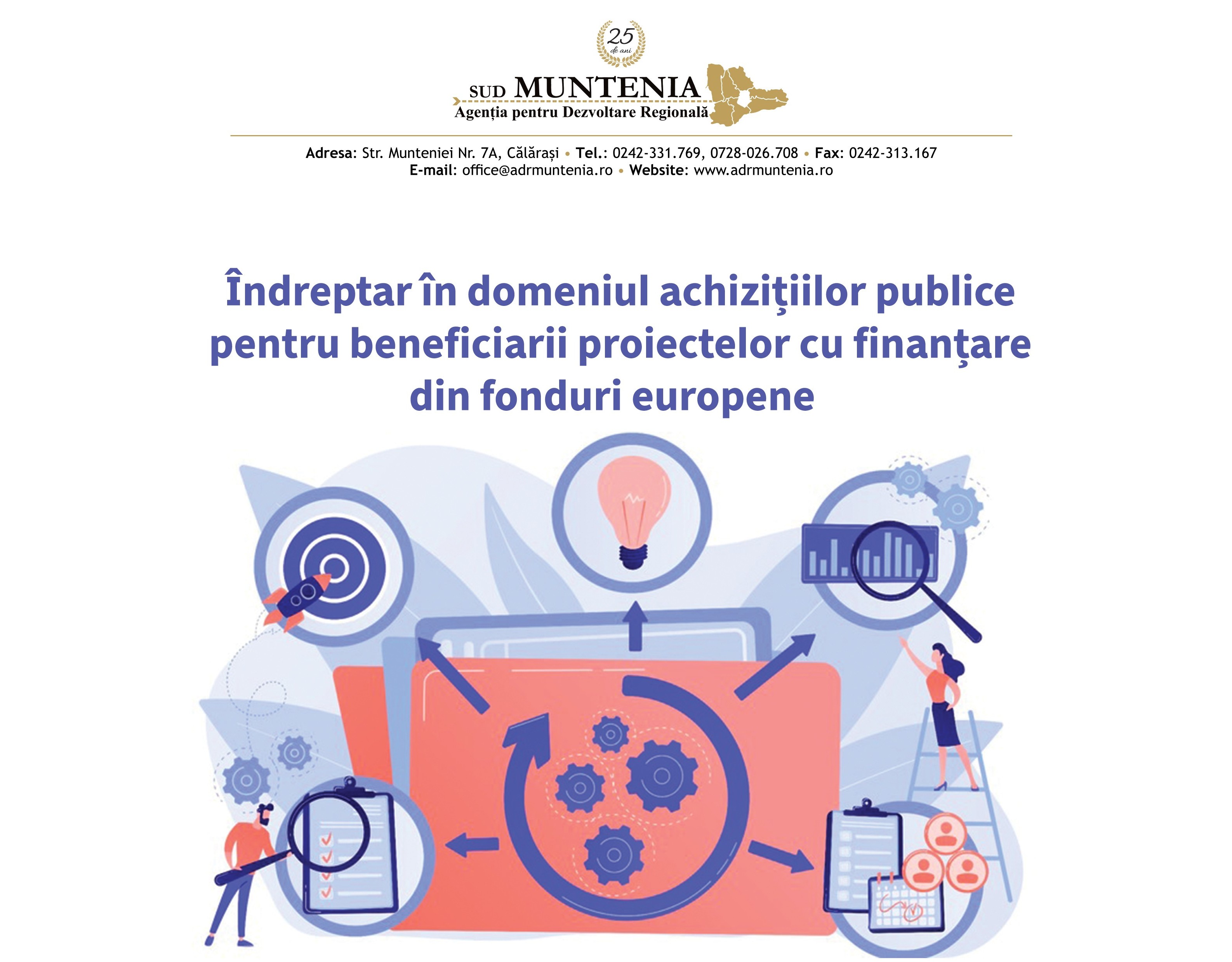 Îndreptar în domeniul achizițiilor publice, publicat de ADR Sud-Muntenia